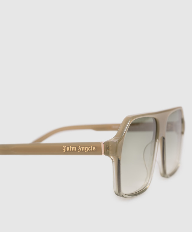 Palm Angels Солнцезащитные очки бежевого цвета с эффектом градиента PA1027525258 изображение 4