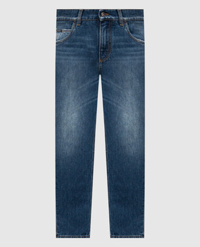 Dolce&Gabbana Сині джинси з гравіюванням логотипа GYJCCDG8NZ5