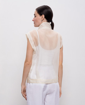 Peserico Бежевий жилет із шовку E0315602880