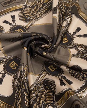 Dolce&Gabbana Хустка із шовку в брендовий принт GQ348EHI12A