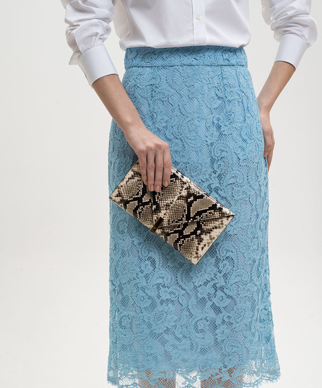 Giuseppe Zanotti Бежевий шкіряний лакований клатч-конверт Borse EB60004 зображення 2