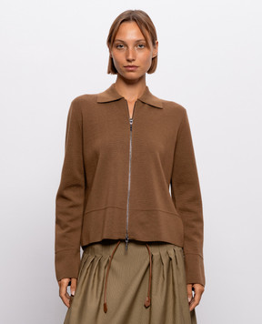 Max Mara Коричневый кардиган из шерсти MMLSNACK