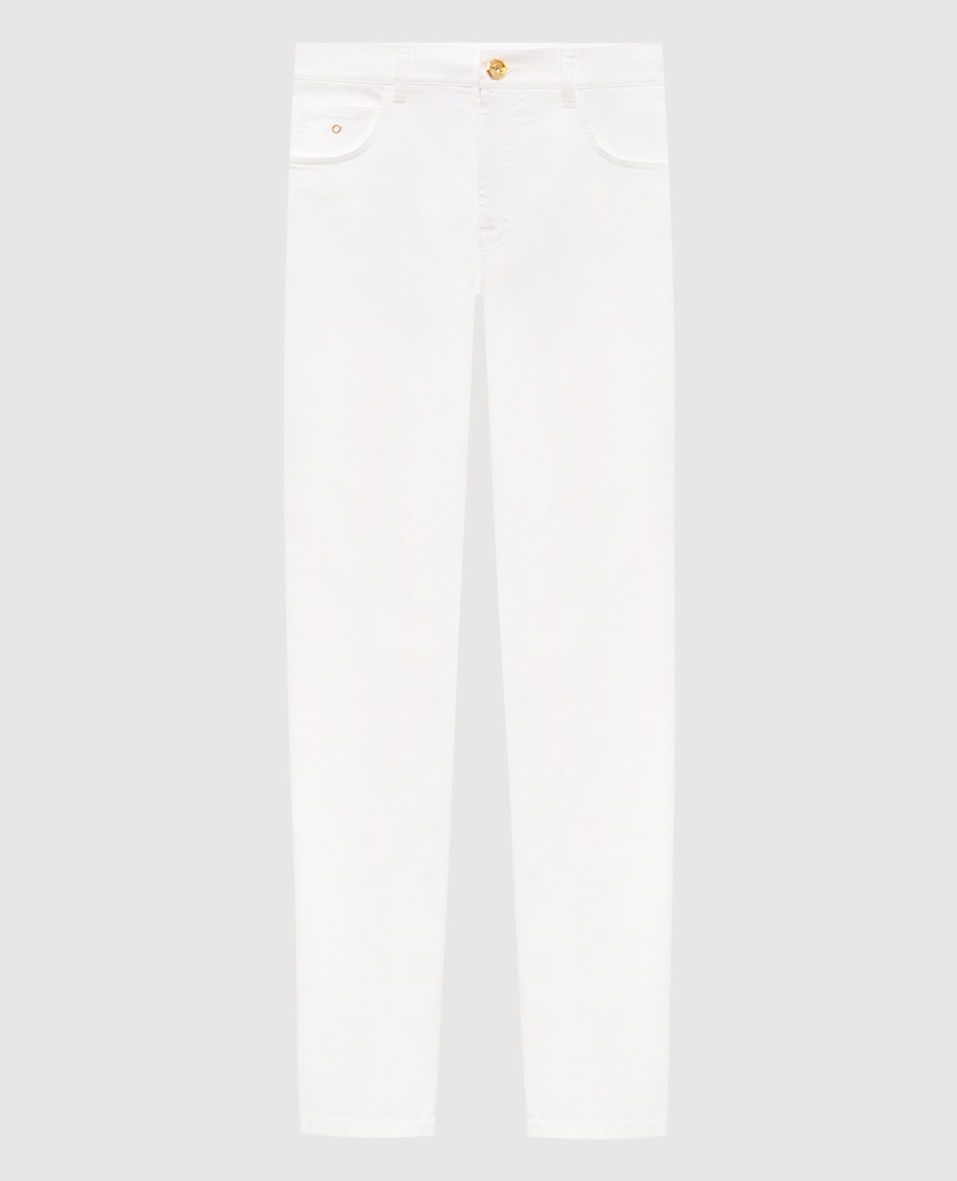 Белые джинсы с логотип патч