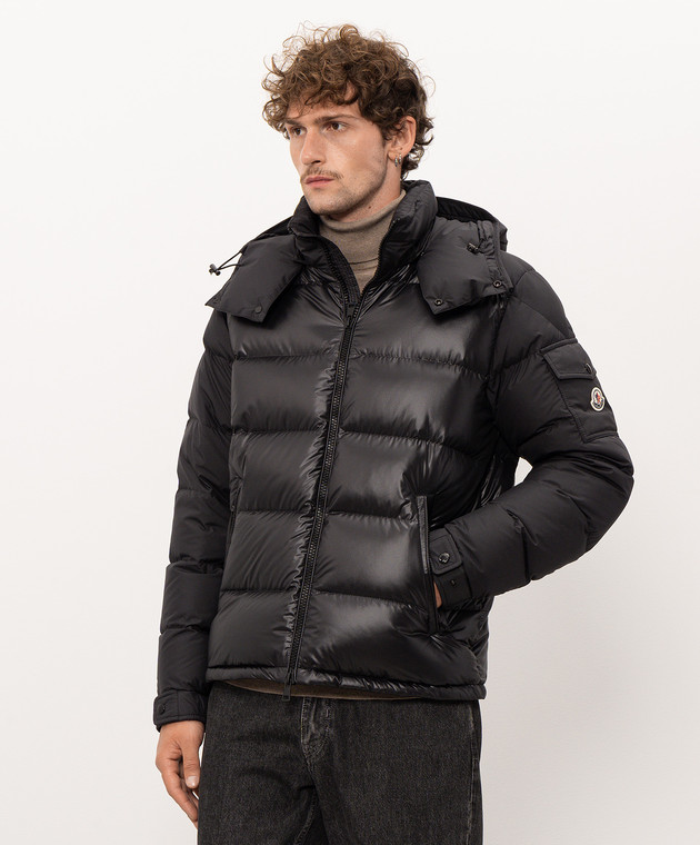 Moncler Чорний пуховик Moncler Maya L20911A00138597YX зображення 3