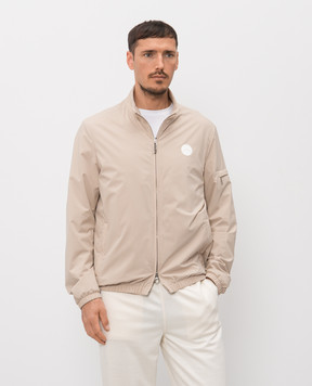 Stefano Ricci Бежева куртка з нашивкою емблеми M6J4100010PL001HSAC64