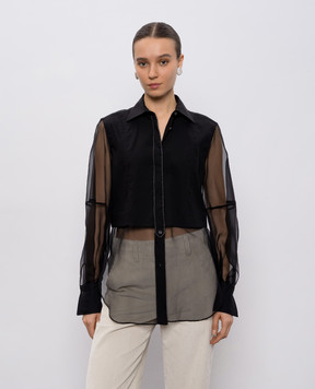 Brunello Cucinelli Черная блуза с цепочкой мониль M0091MQ406