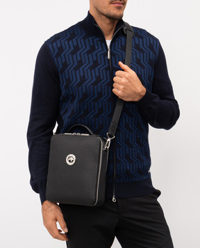 Stefano Ricci Чорна шкіряна сумка з емблемою у вигляді голови орла ND218GTPVD