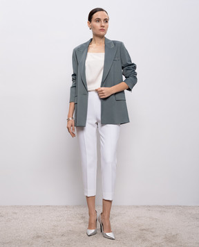 Peserico Зелений жакет з ланцюжком моніль S01976U02960