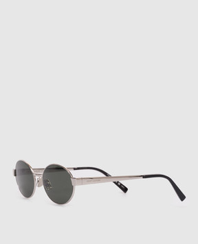 Saint Laurent Сріблясті сонцезахисні окуляри з гравіюванням логотипа 779851Y9902