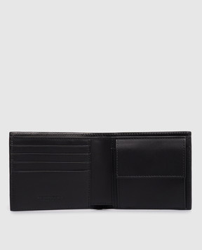 Bottega Veneta Черный кожаный портмоне Intrecciato Bi-Fold 749412VCPQ4