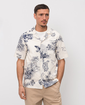 Moncler Сорочка кольору айворі в принт L10912F00047599GH