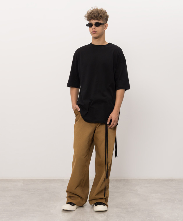 Ann Demeulemeester Чорна футболка Lost Letter B0014669FA206 зображення 2