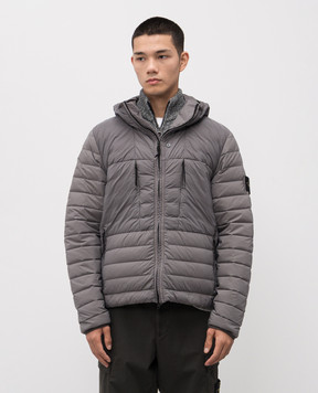 Stone Island Серая пуховая куртка с логотипом K2S154100020S0183