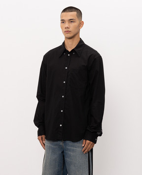 Ann Demeulemeester Черная рубашка Wessel с вышивкой монограммы B0014309FA026