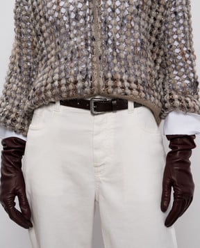 Brunello Cucinelli Коричневий шкіряний ремінь M0TROC266