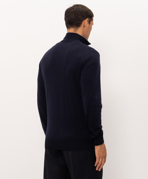 Canali Синій джемпер з вовни MK02481C0015 зображення 4