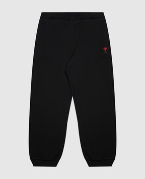 Ami Paris Детские черные спортивные штаны KTR928JE0269