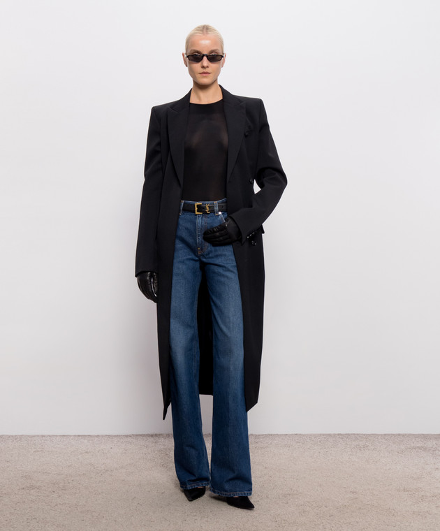 Thierry Mugler Синие джинсы с логотип патч 26F6PA05362037 изображение 2