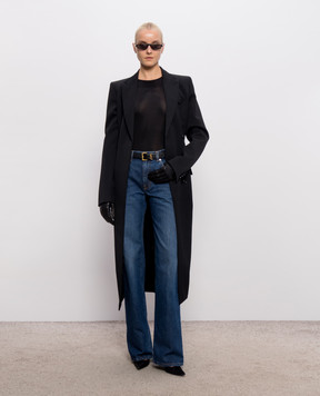 Thierry Mugler Сині джинси з патчем логотипа 26F6PA05362037