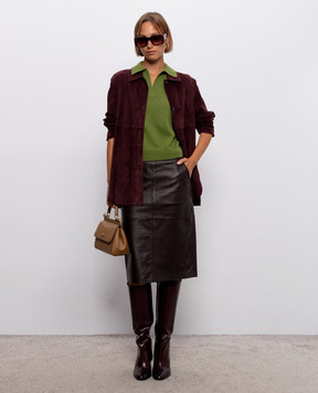 Max Mara Бордова замшева сорочка GOCCE SMMGOCCE