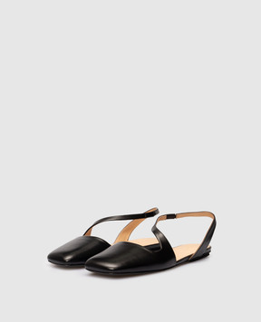 Marsell Чорні шкіряні слігбеки Quadrangolo MW8491P015