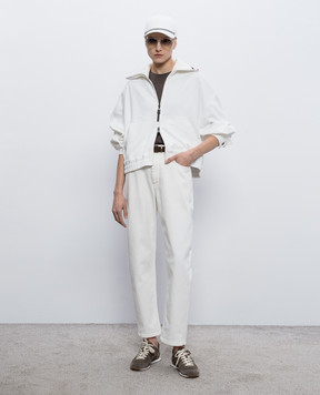 Brunello Cucinelli Біла спортивна куртка MN05NHV606