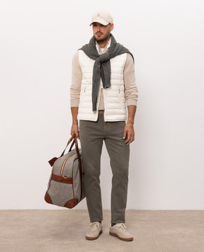 Brunello Cucinelli Пуховий жилет кольору айворі MV4081797