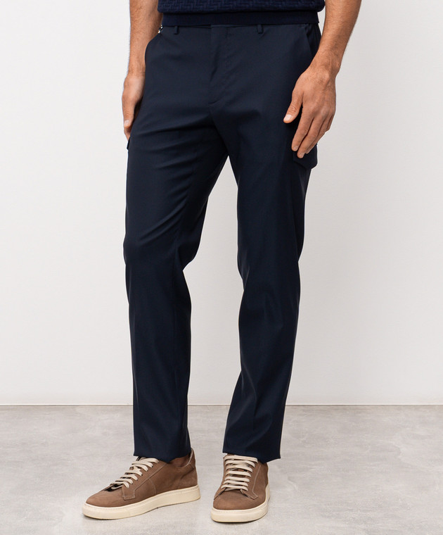 Stefano Ricci Синий карго с шерстью M1T6100140WPAK1U изображение 3