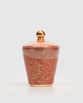 Stefano Ricci Ароматизированная свеча в фарфоровом подсвечнике Royal Eagle Red OACAN002VELIN6