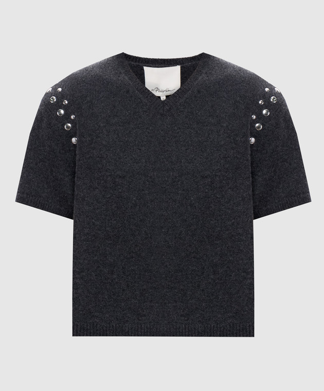 3.1 Phillip Lim Сірий топ з вовною F26270640WHF