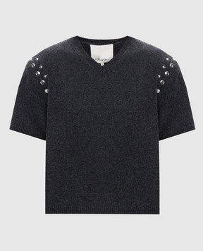 3.1 Phillip Lim Сірий топ з вовною F26270640WHF