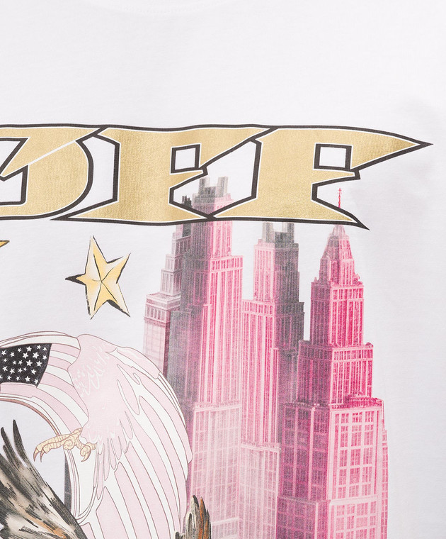 Off-White Біла футболка Allover Frame 44MAA027Z26J001 зображення 5