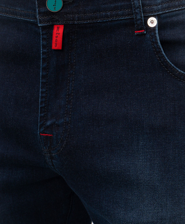 Kiton Синие джинсы с логотип патч UPNJSK0621H изображение 5