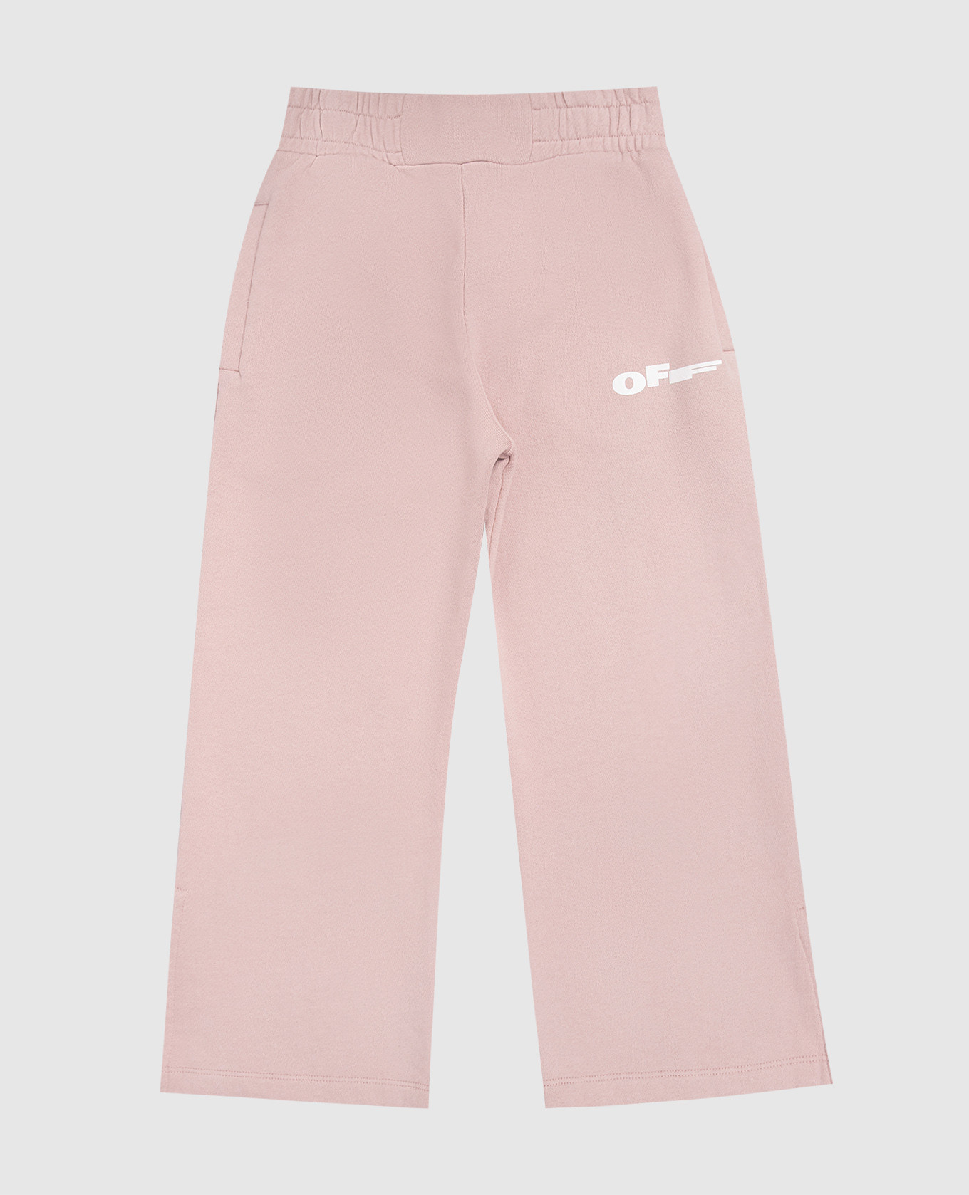 Детские розовые спортивные штаны с принтом Off