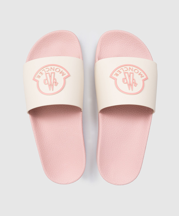 Moncler ENFANT Детские слайдеры цвета айвори L19544C00010M4225 изображение 4