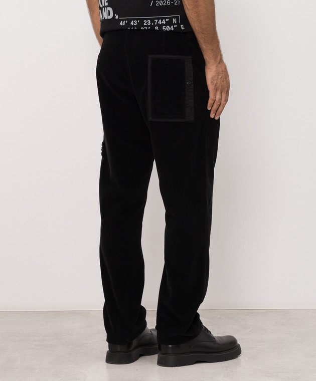 Stone Island Черные брюки с патчем логотипа L2S153100059S0212 изображение 4