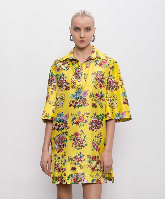 MANTERO 1902 Жовта сукня Ines із шовку 0199A2811T0881K зображення 3