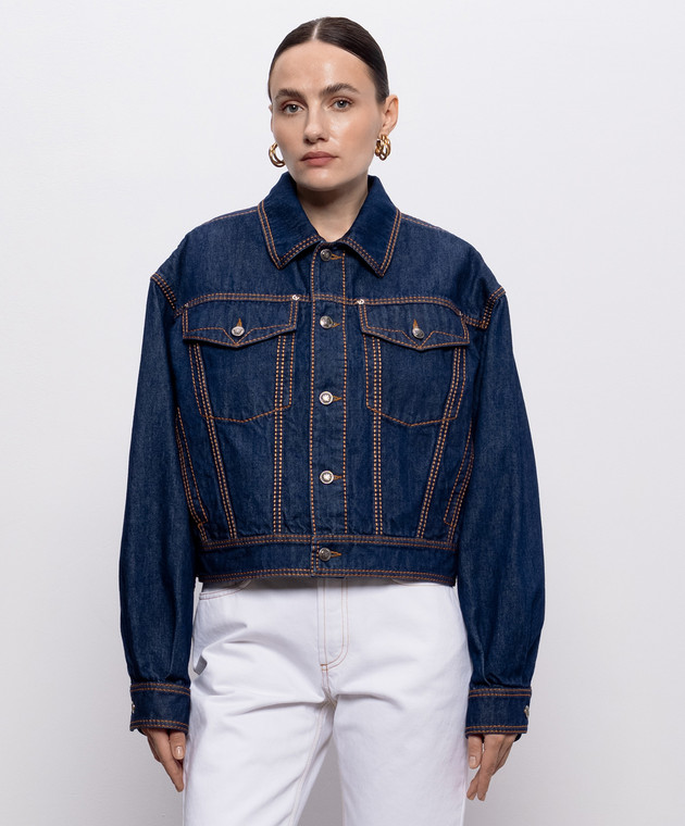 Versace Синя джинсова куртка 10256581A18404 зображення 3
