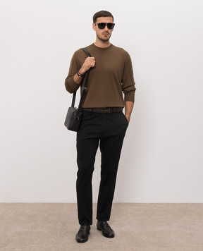 Tom Ford Черные брюки с нашивкой логотипа SHL042FMC221