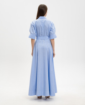 Simkhai Голубое платье-рубашка в полоску 2261262CO