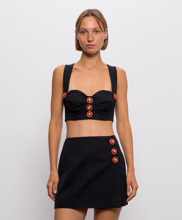 Dolce&Gabbana Черный топ-бюстье F7BY9TFU9AU изображение 3
