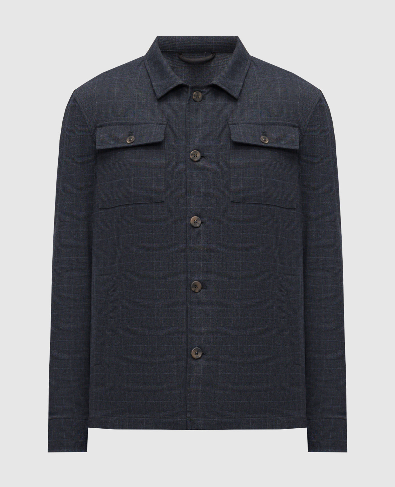 Синяя куртка в клеточку