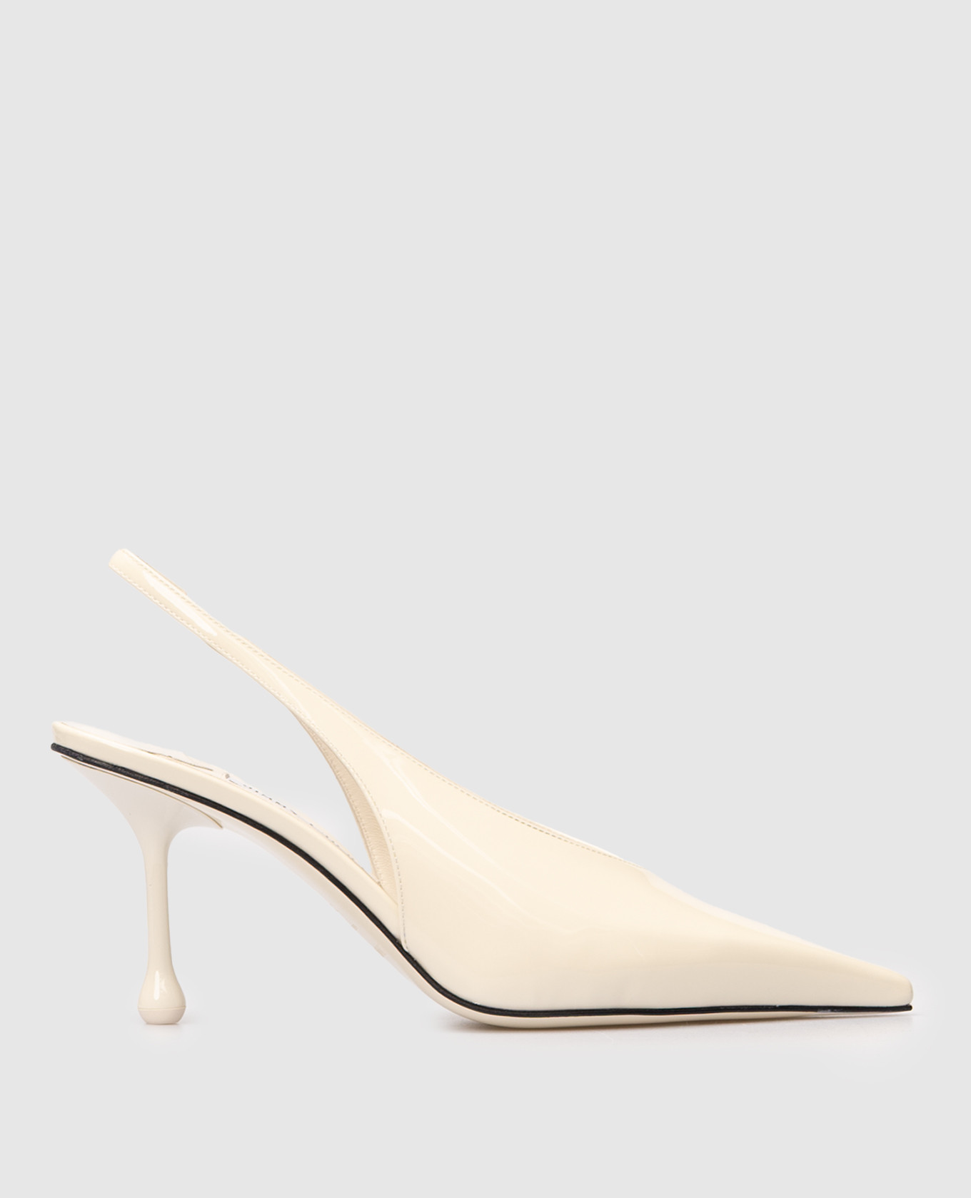 

Белые кожаные лакированные слингбеки ISA, Белый, Босоножки