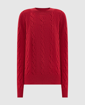 Ami Paris Красный свитер из мериноса шерсти UKS880KN0189w