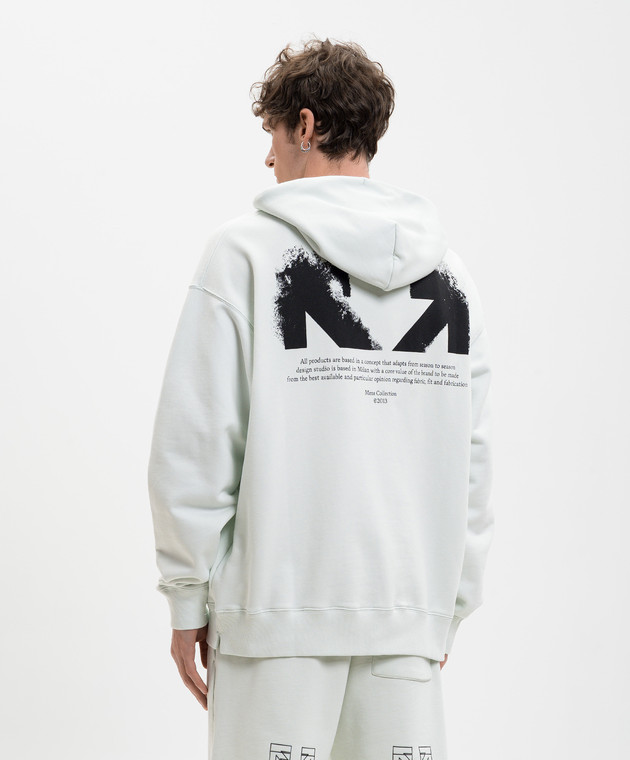 Off-White Зелене худі з емблемою Half Arrow 44MBB085S26F00A зображення 4