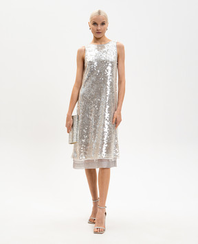 3.1 Phillip Lim Сіра сукня міді в паєтки E26191042NSQ