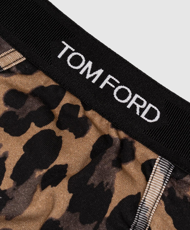 Tom Ford Коричневые трусы-боксеры в принт T4LC31110 изображение 3