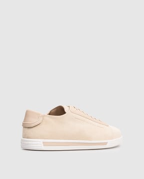 Stefano Ricci Бежеві замшеві кросівки з логотипом UV33G5282SDPWY