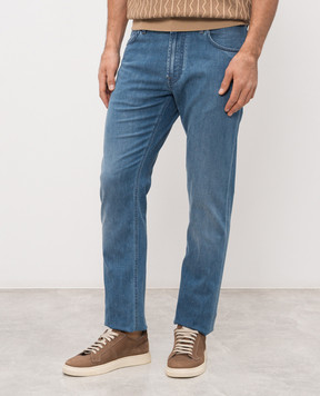 Stefano Ricci Сині джинси з патчем логотипа MST61B3060T0178