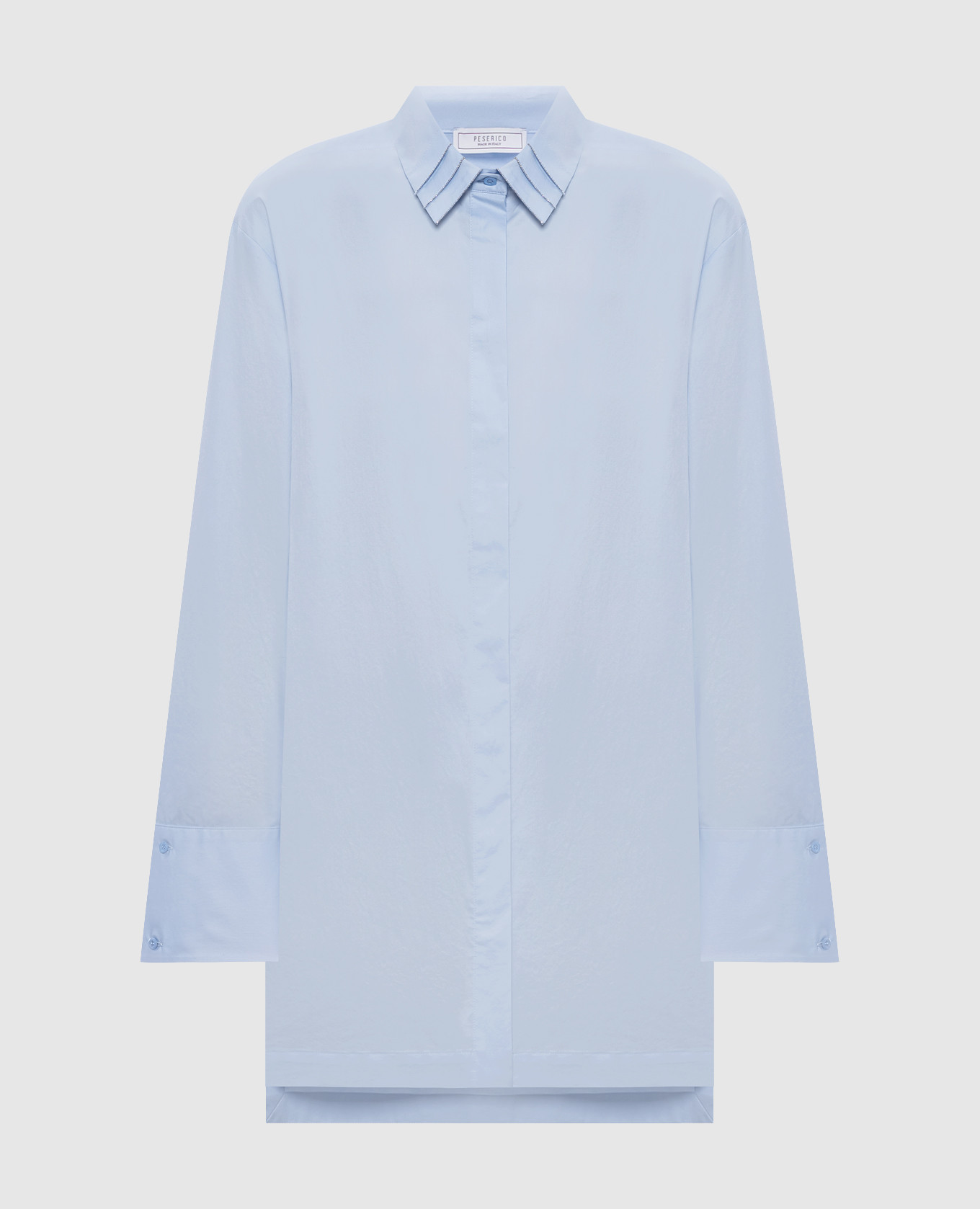 

Голубая рубашка с цепочкой мониль, Голубой, Рубашки